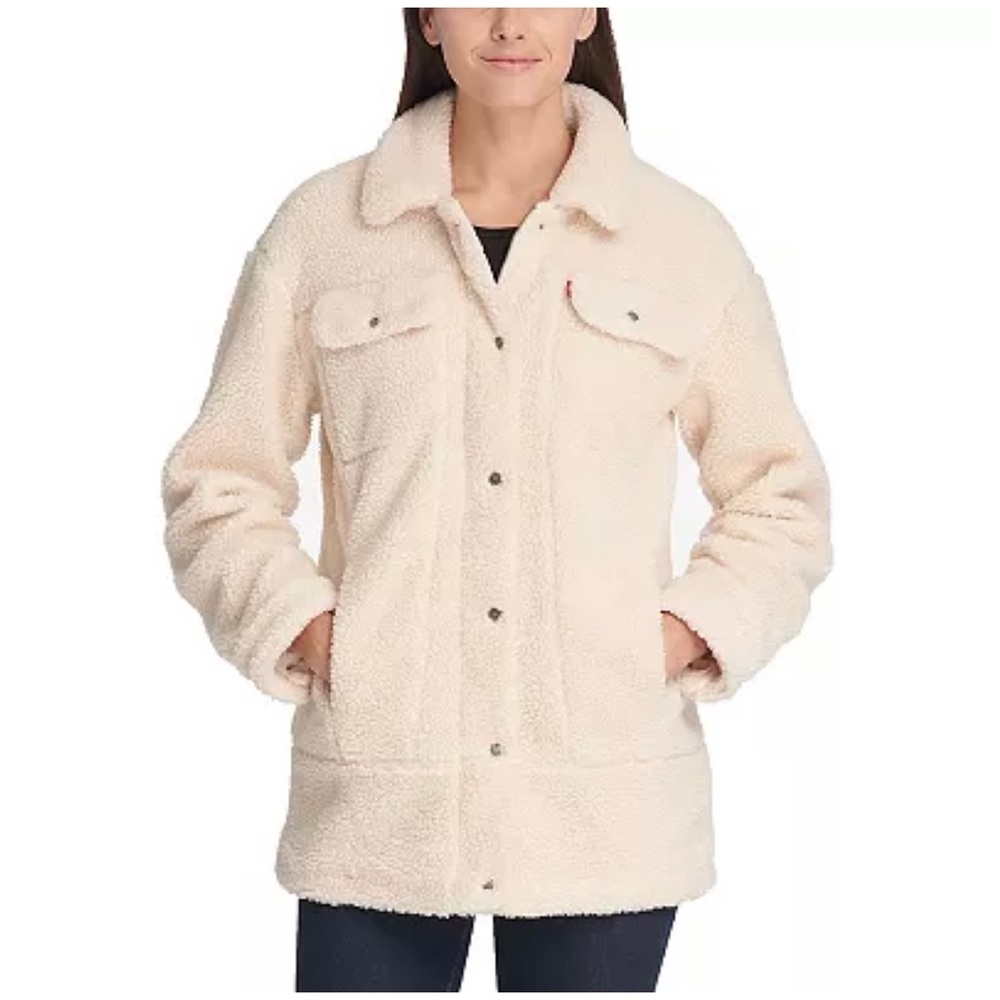 Levi'S - Women's Sherpa Oversized Belted Motorcycle Jacket